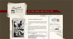 Desktop Screenshot of memoriesoutofthebox.com